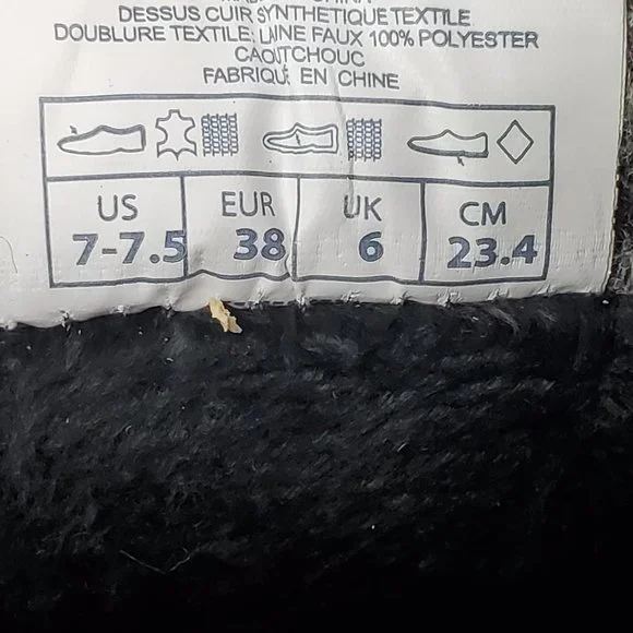 Pajar Canada Ava Winter Boots Womens 7 Black Suede Leather Faux Fur Snow Lace Up - Picture 9 of 9